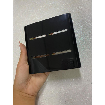 Placa p/ 4 Interruptores 4x4 - Novara Preto Brilhante 